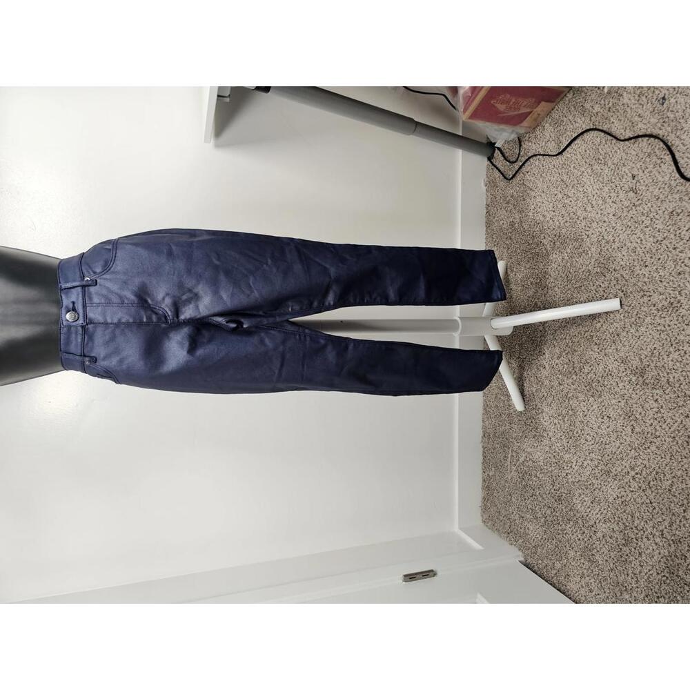 LOFT NWT Skinny Blue Wet Look Denim